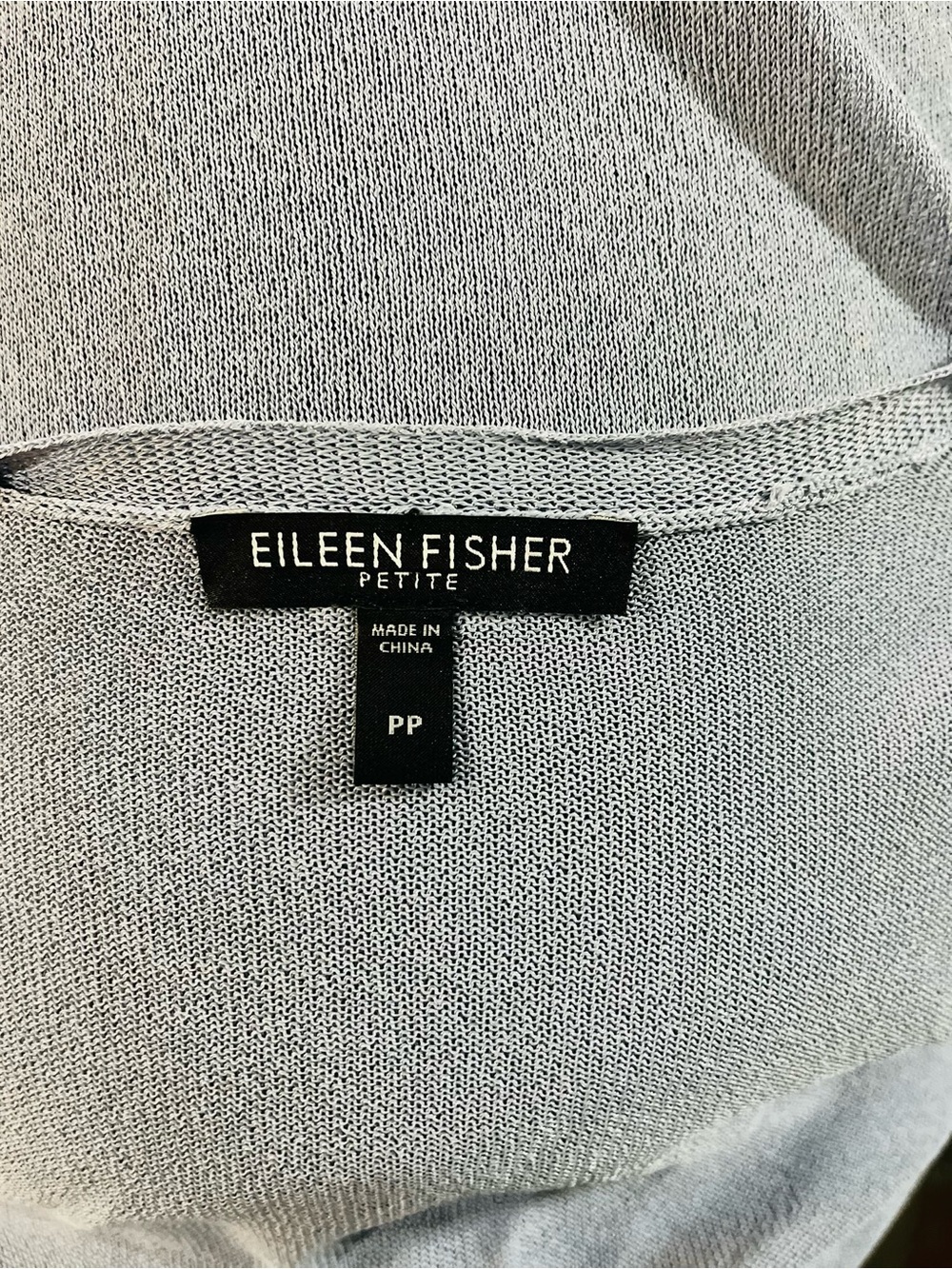 Eileen Fisher Blue Open Front Cardigan Lightweight Sheer Sz PP - Picture 3 of 4